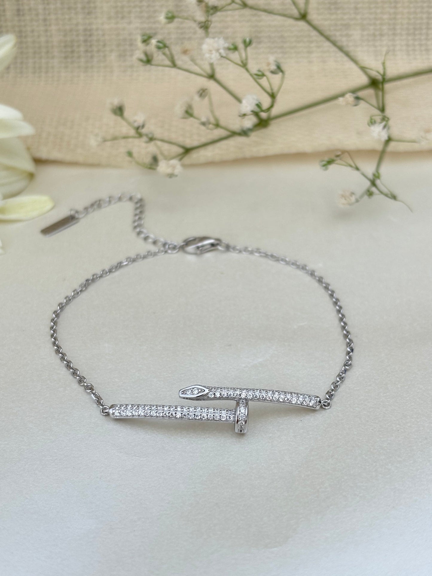 Silver Harmony Bar Bracelet