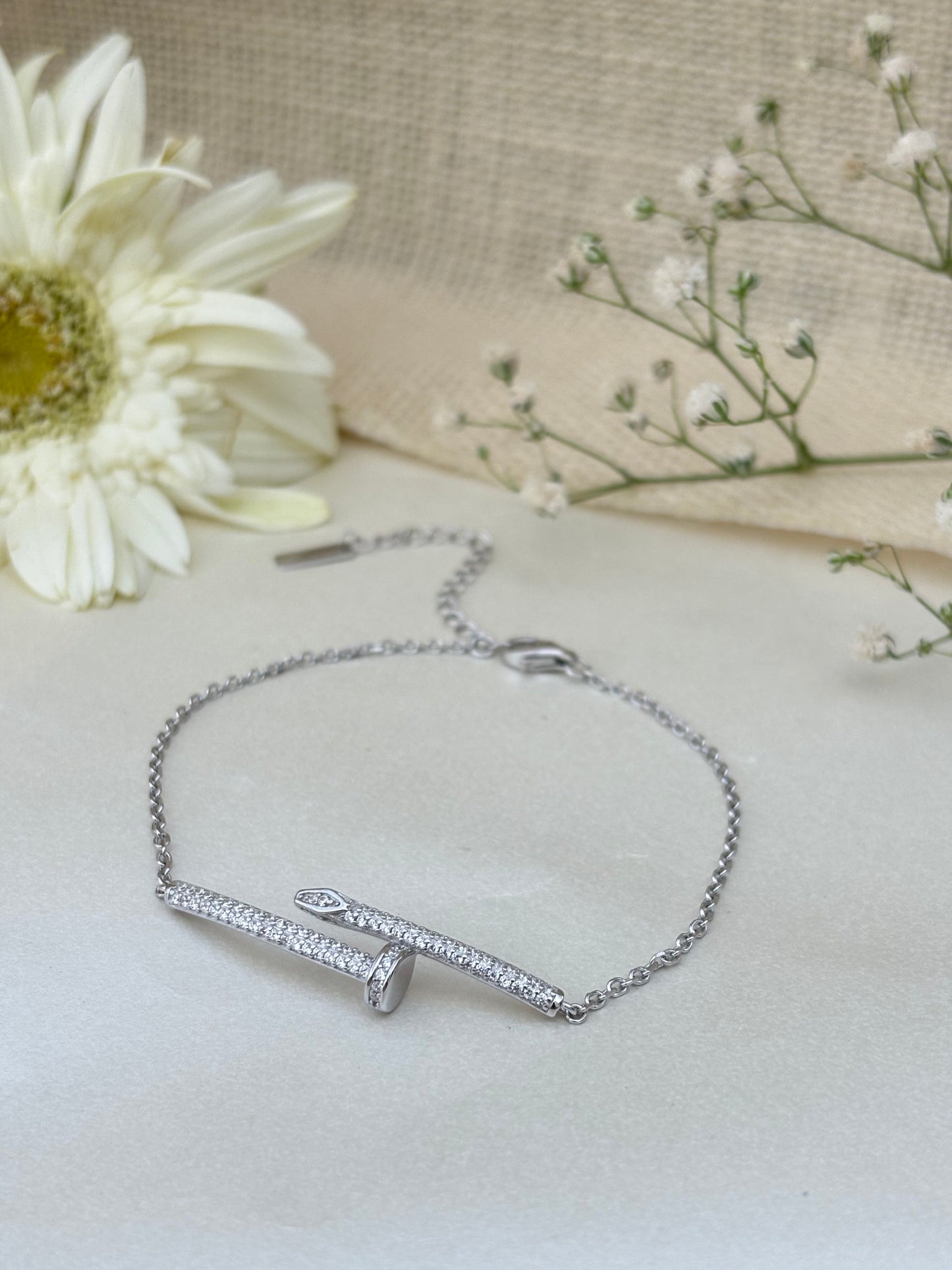 Silver Harmony Bar Bracelet