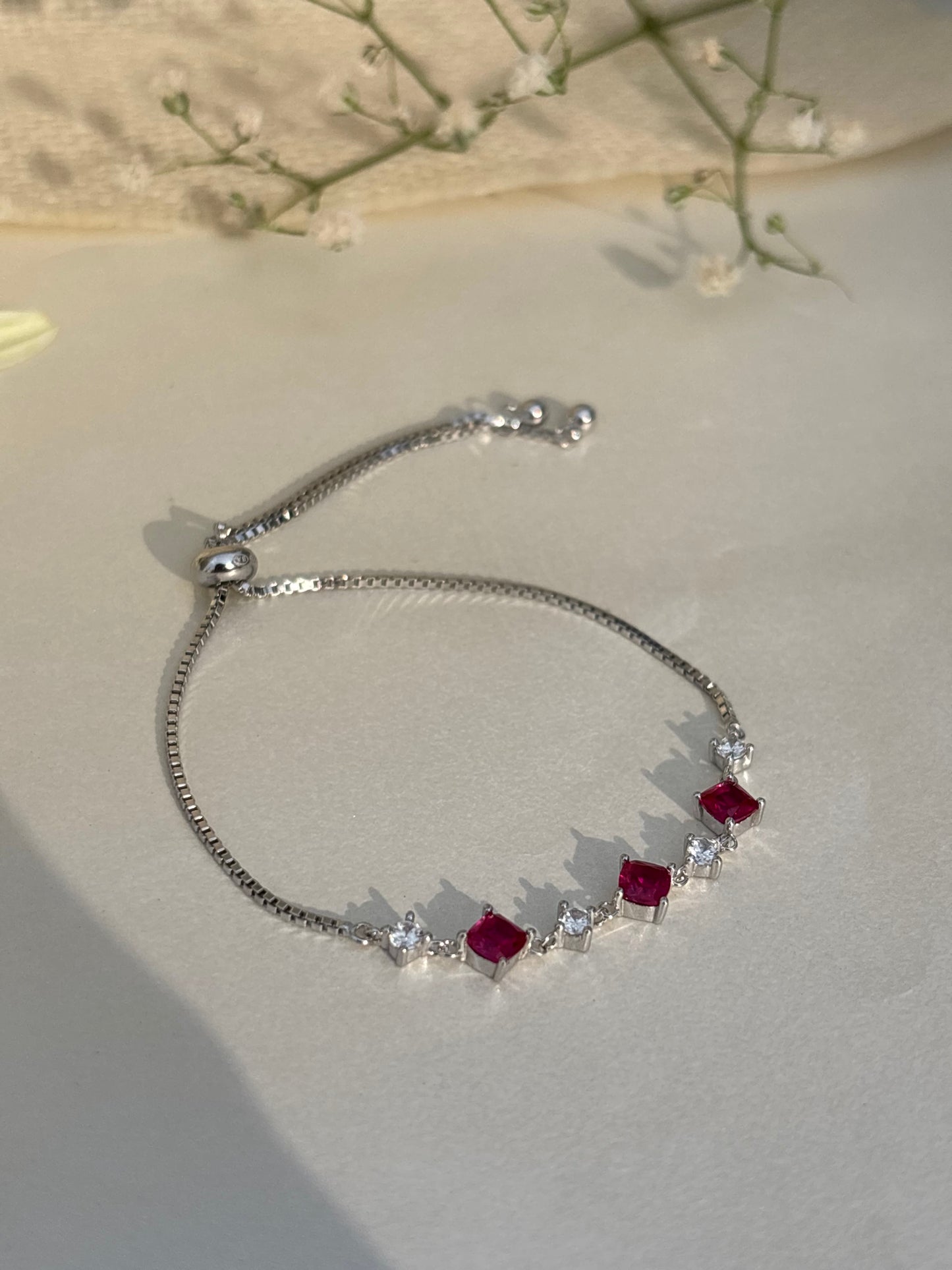 Ruby Spark Adjustable Bracelet