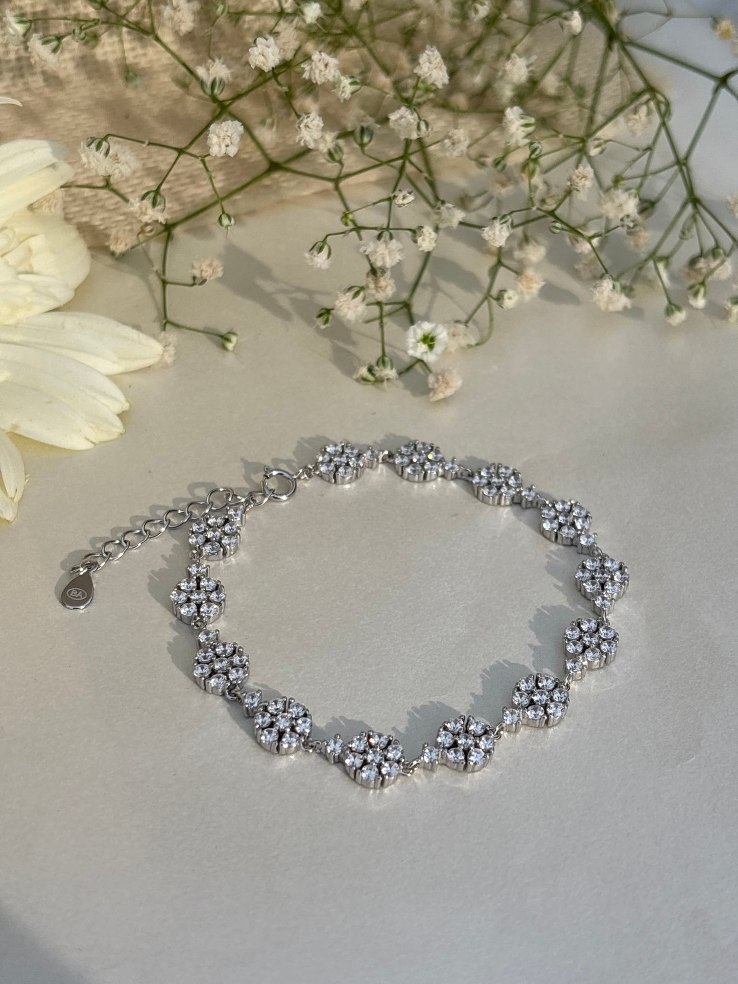 Crystal Bloom Tennis Bracelet