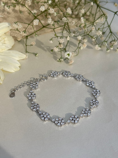 Crystal Bloom Tennis Bracelet