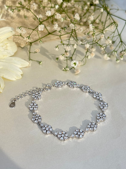 Crystal Bloom Tennis Bracelet