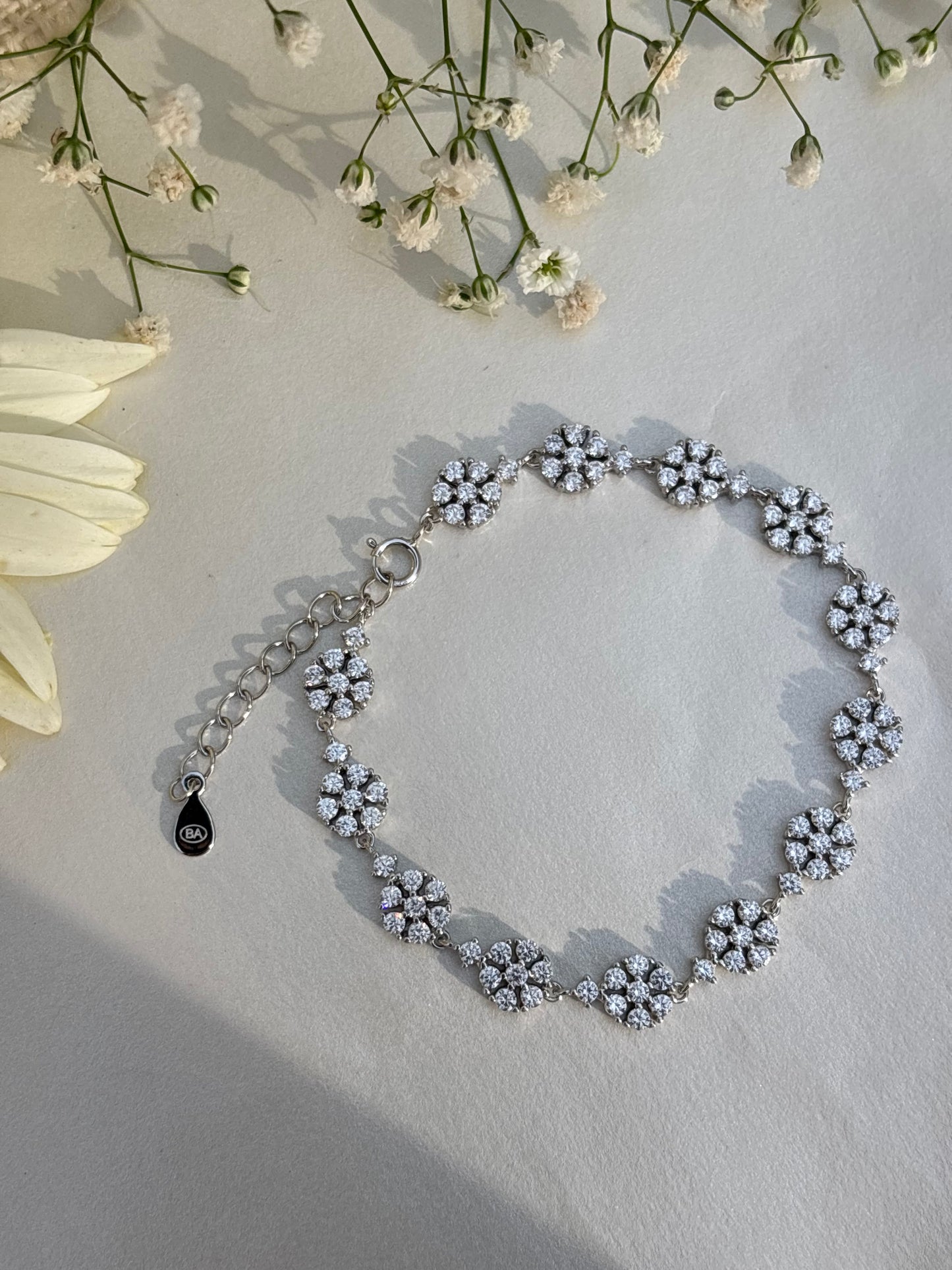 Crystal Bloom Tennis Bracelet
