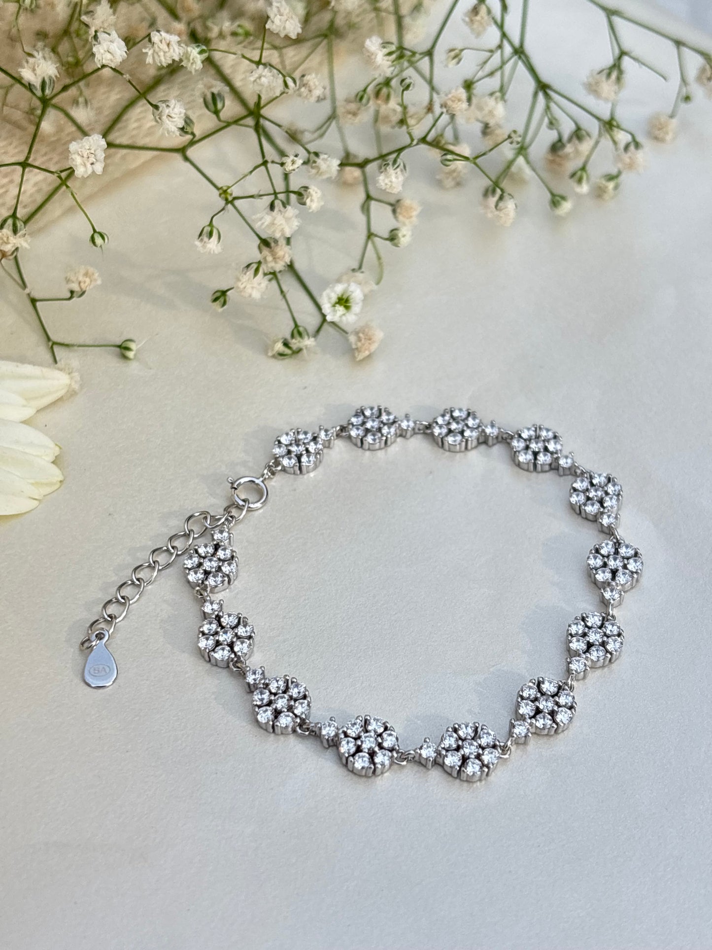 Crystal Bloom Tennis Bracelet