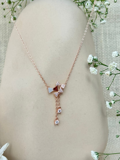 Crystal Bow Drop Pendant
