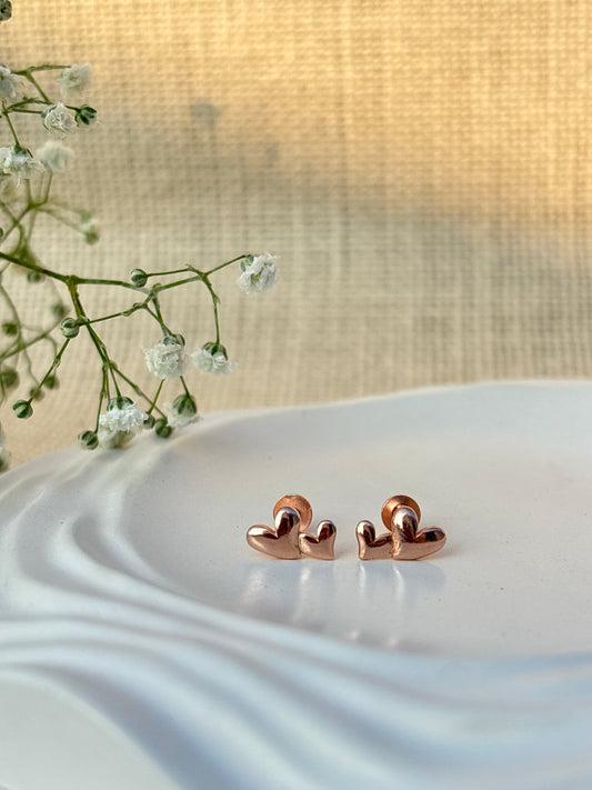 Twin Heart Studs