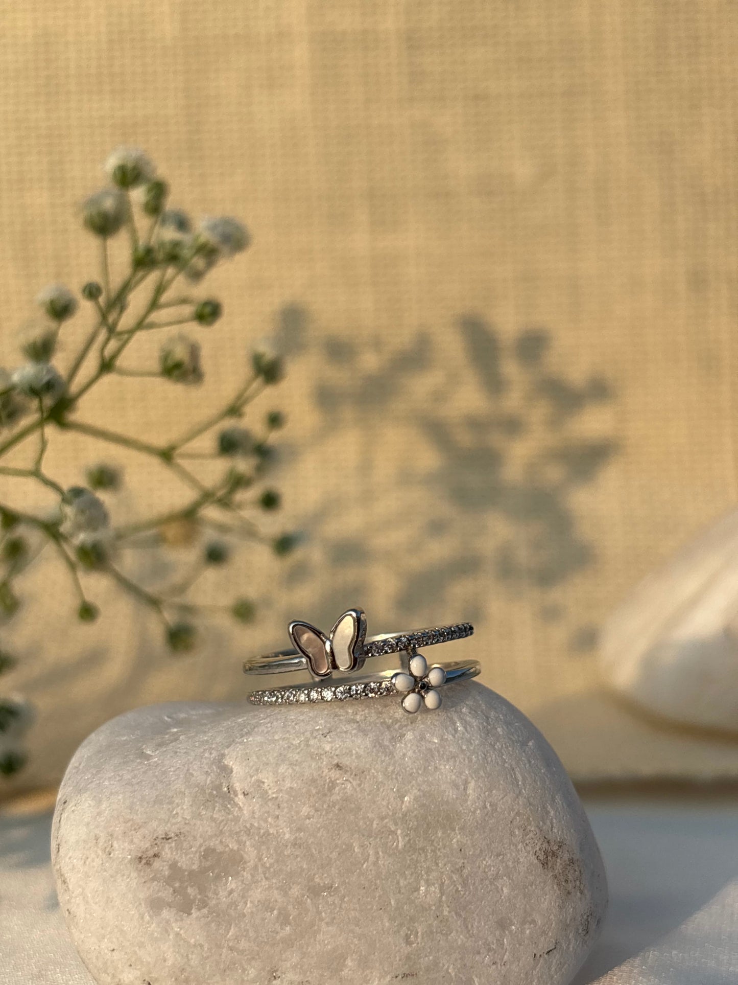 Butterfly Bloom Stack Ring