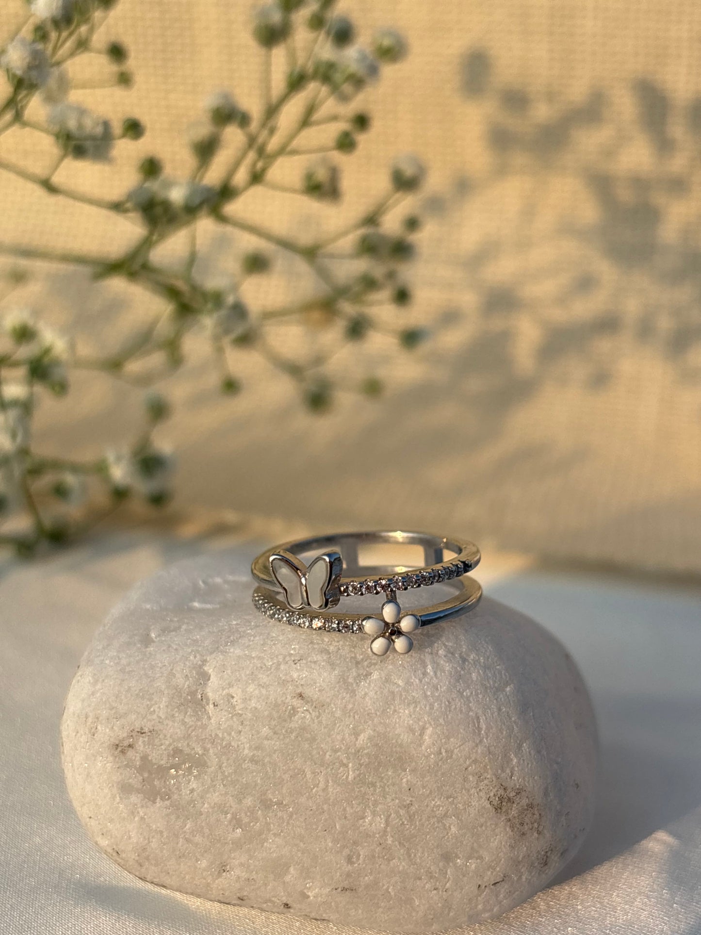 Butterfly Bloom Stack Ring