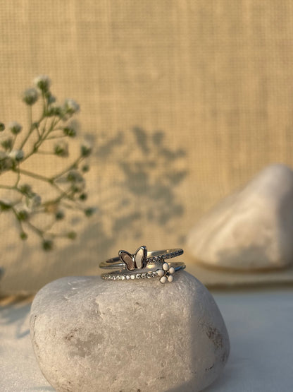 Butterfly Bloom Stack Ring
