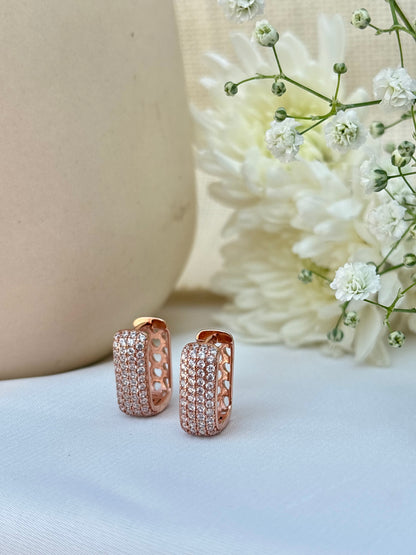 Rose Glow Pavé Hoops