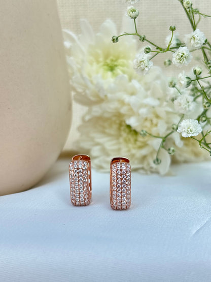 Rose Glow Pavé Hoops