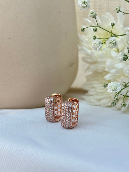 Rose Glow Pavé Hoops