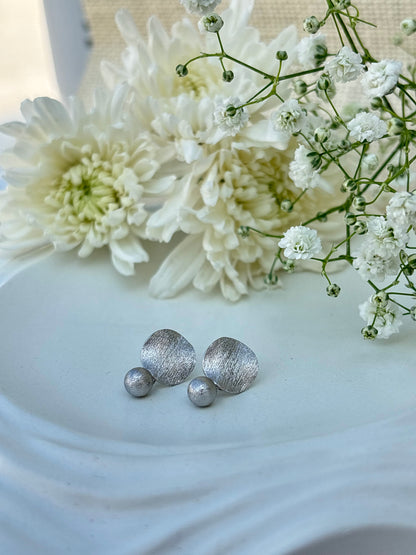 Lunar Textured Stud Earrings