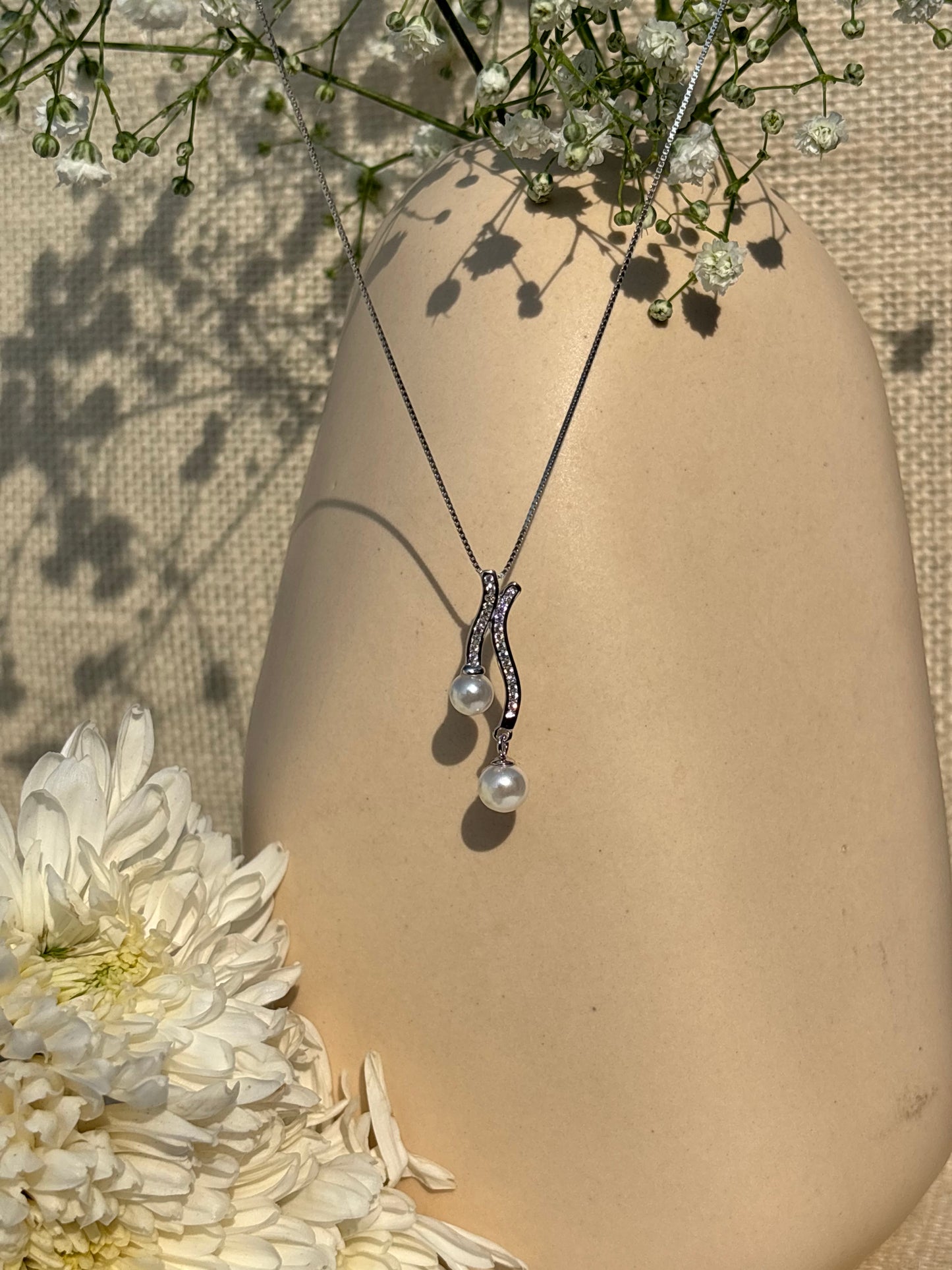 Serene Pearl Drop Necklace
