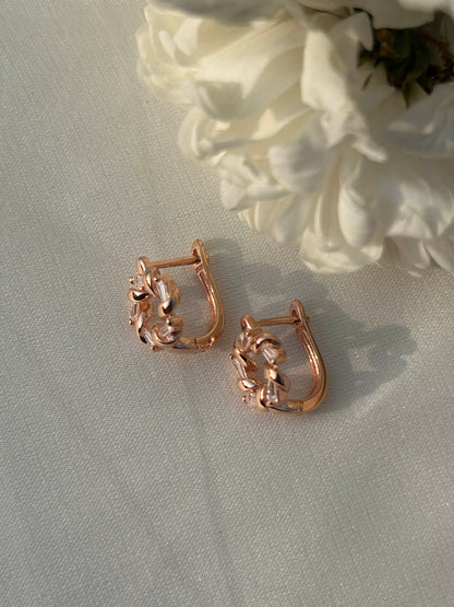 Rosé Link Knot Earrings