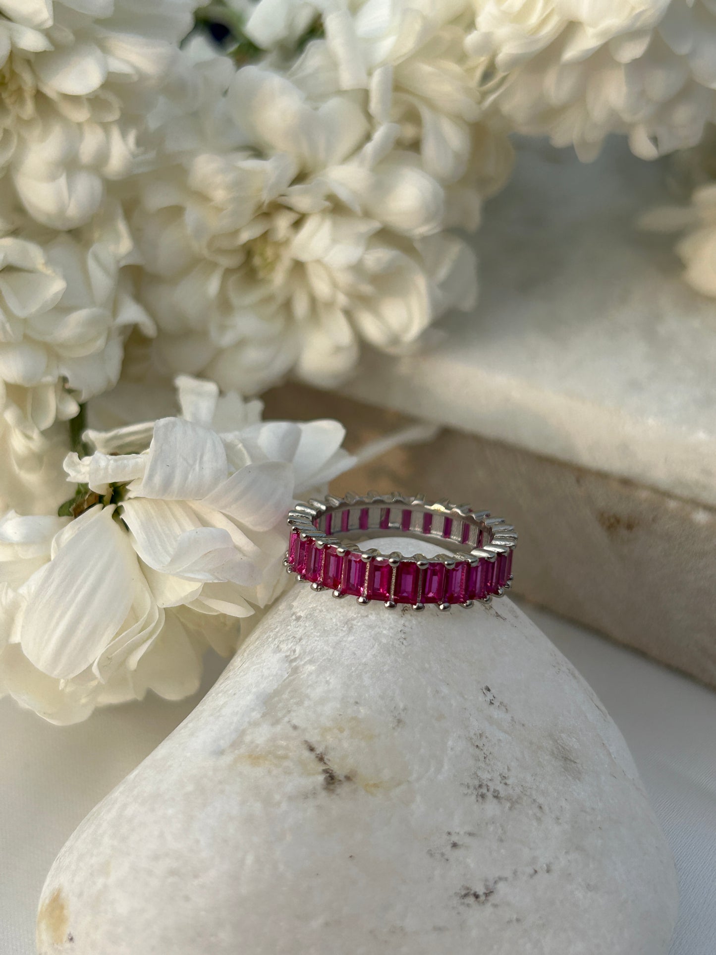 Ruby Baguette Eternity Band
