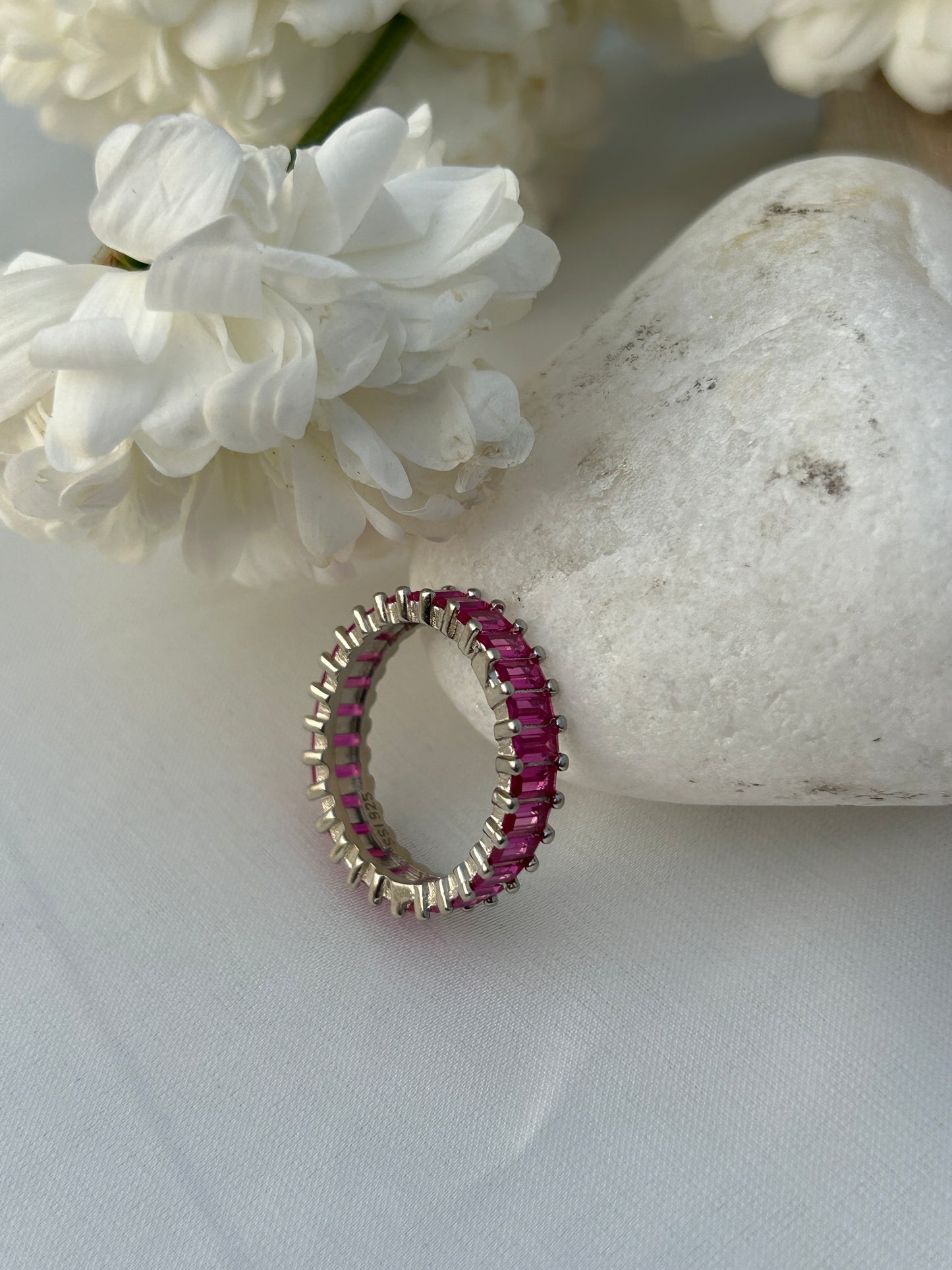 Ruby Baguette Eternity Band