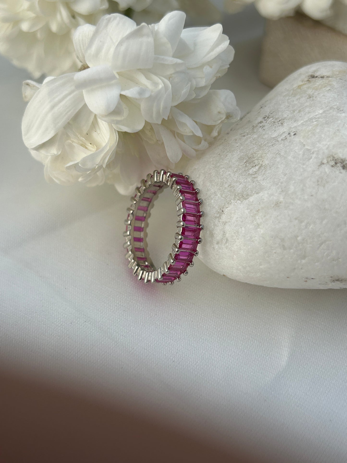 Ruby Baguette Eternity Band