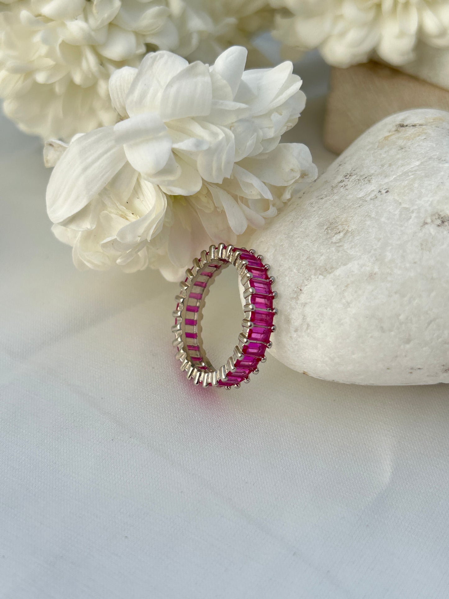 Ruby Baguette Eternity Band