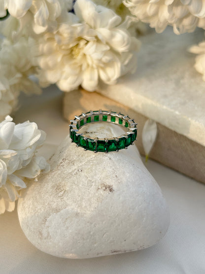 Emerald Baguette Eternity Band