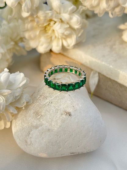 Emerald Baguette Eternity Band