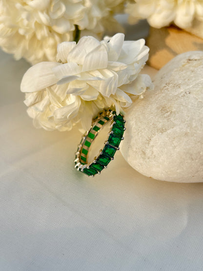 Emerald Baguette Eternity Band
