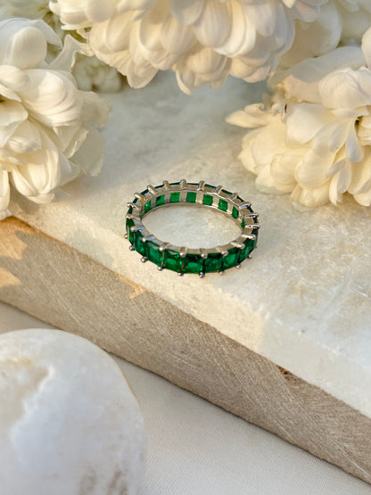 Emerald Baguette Eternity Band