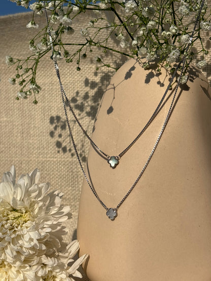 Twin Clover Chain Necklace
