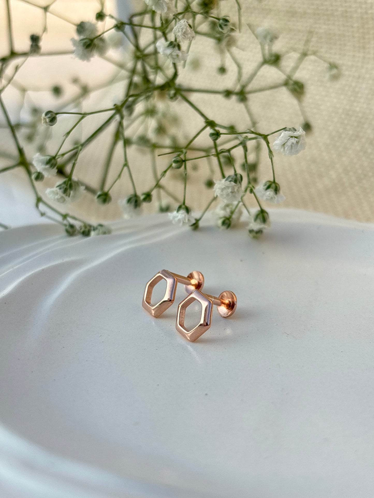 Hexa Glow Studs