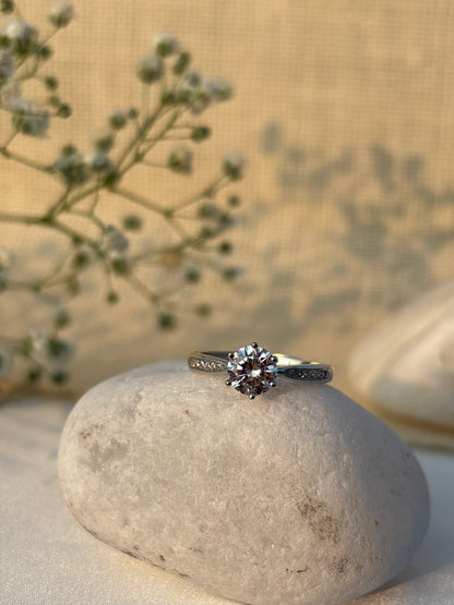 Luna Solitaire Ring