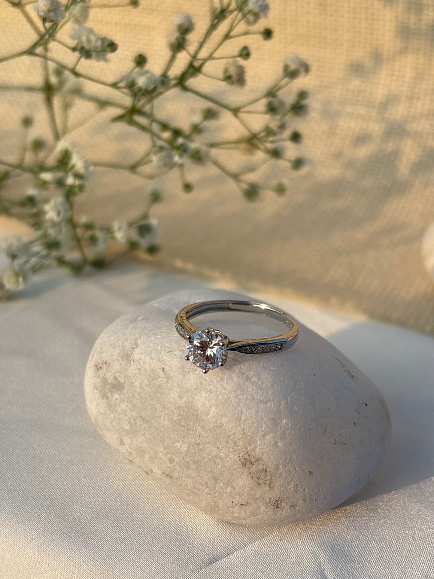Luna Solitaire Ring