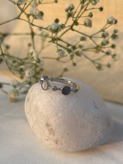 Luna Dot Silver Ring