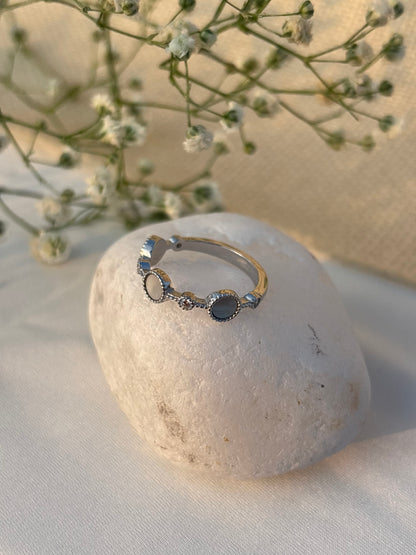 Luna Dot Silver Ring