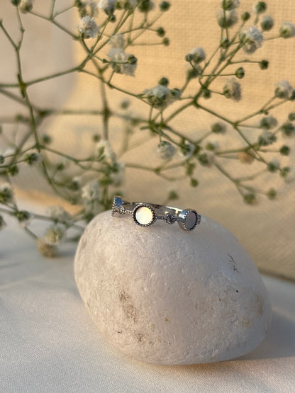 Luna Dot Silver Ring