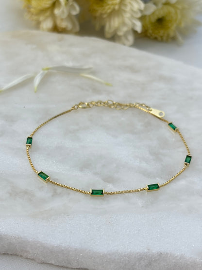 Emerald Line Bracelet