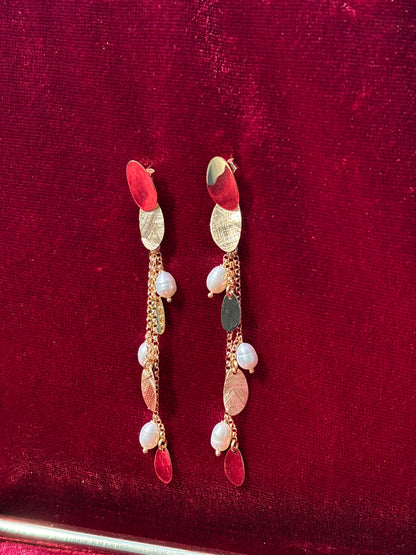 Crimson Cascade Earrings