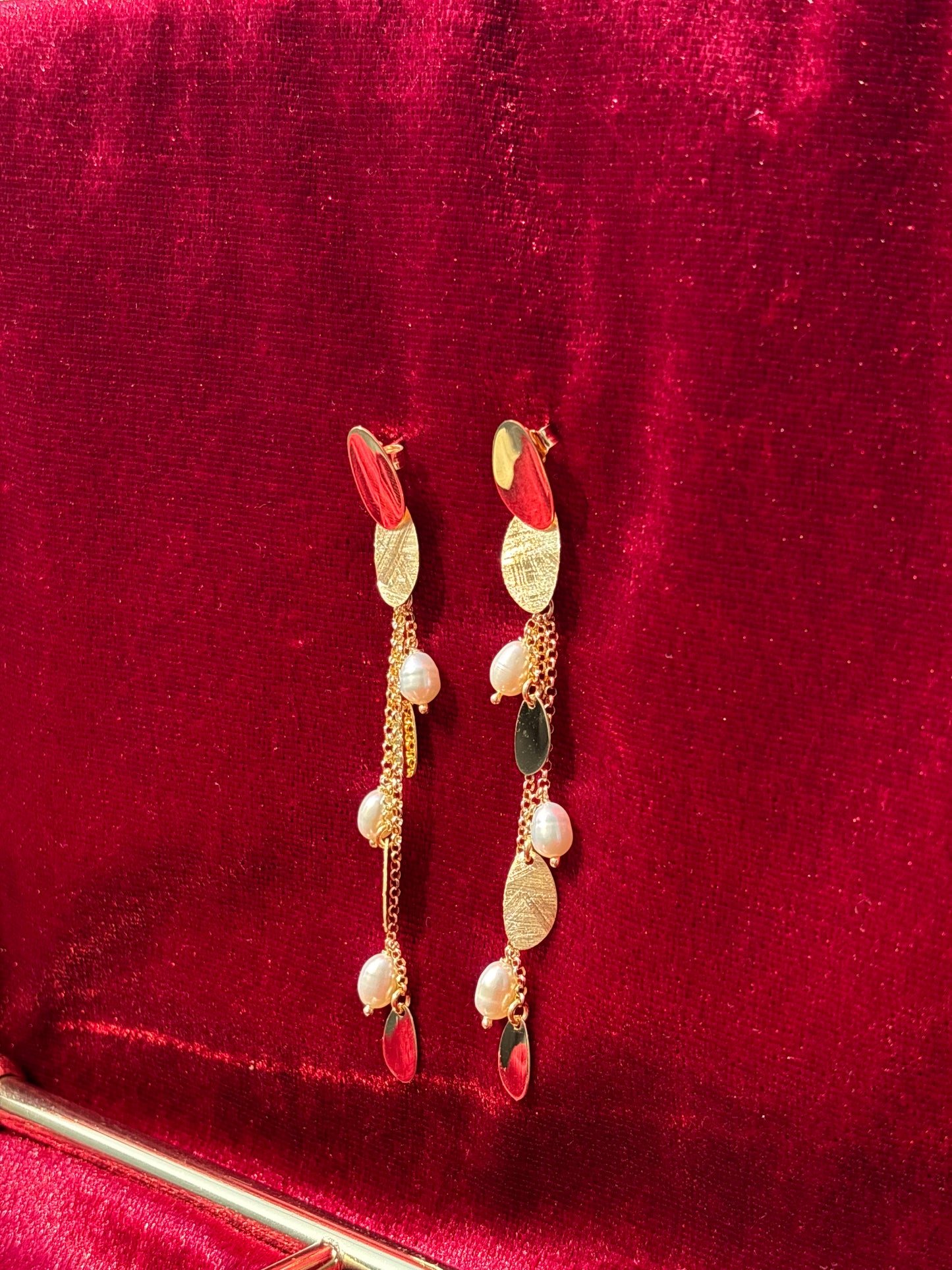 Crimson Cascade Earrings