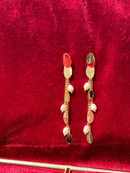 Crimson Cascade Earrings