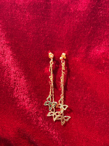 Golden Butterfly Earrings