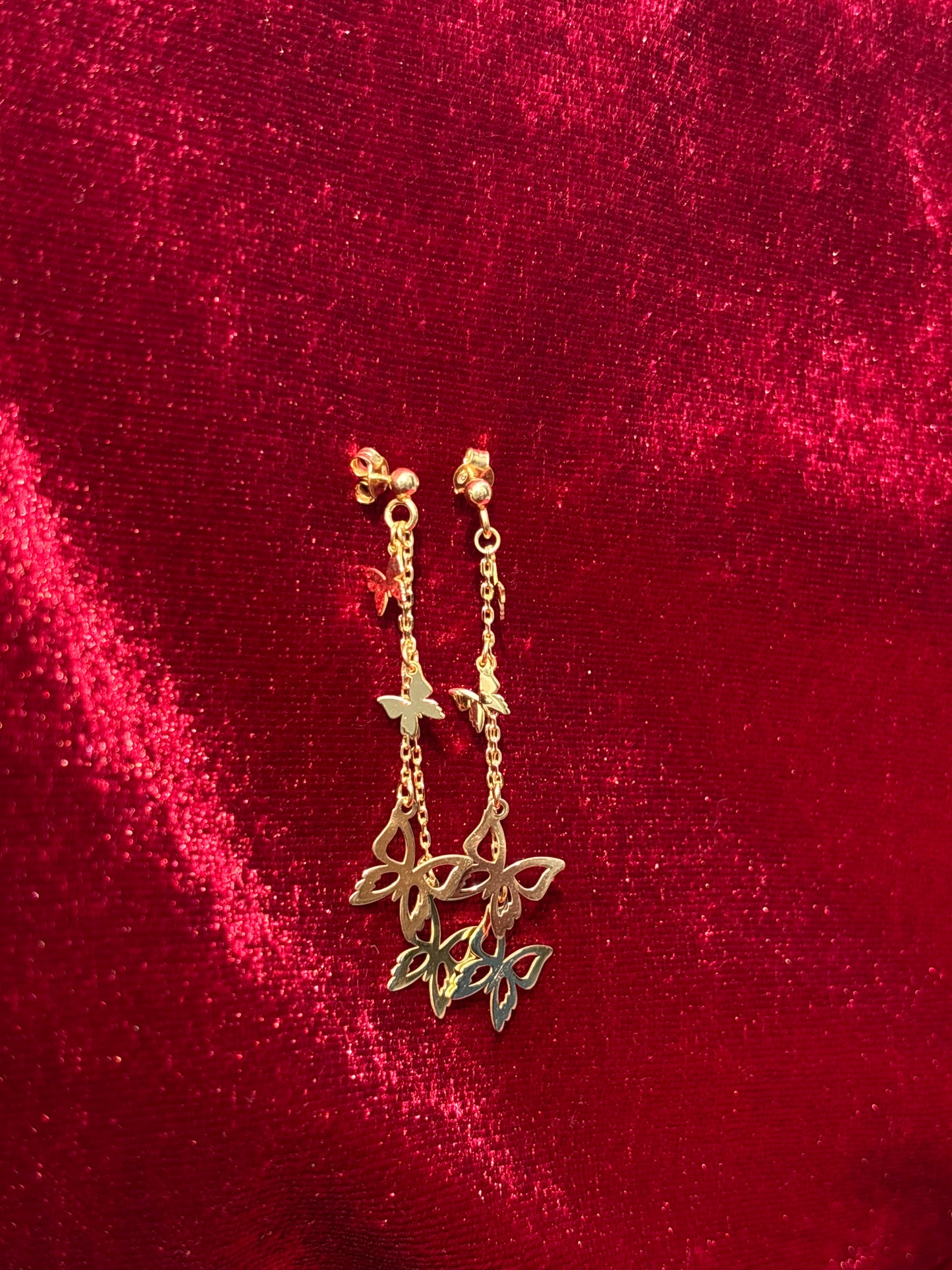 Golden Butterfly Earrings