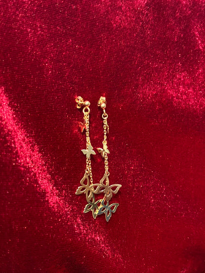 Golden Butterfly Earrings