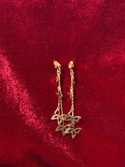 Golden Butterfly Earrings