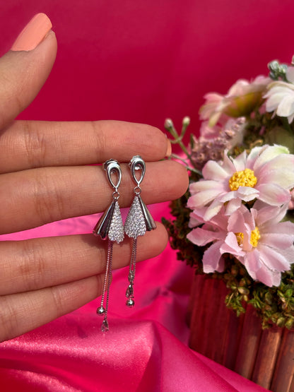 Crystal Drop Chain Earrings