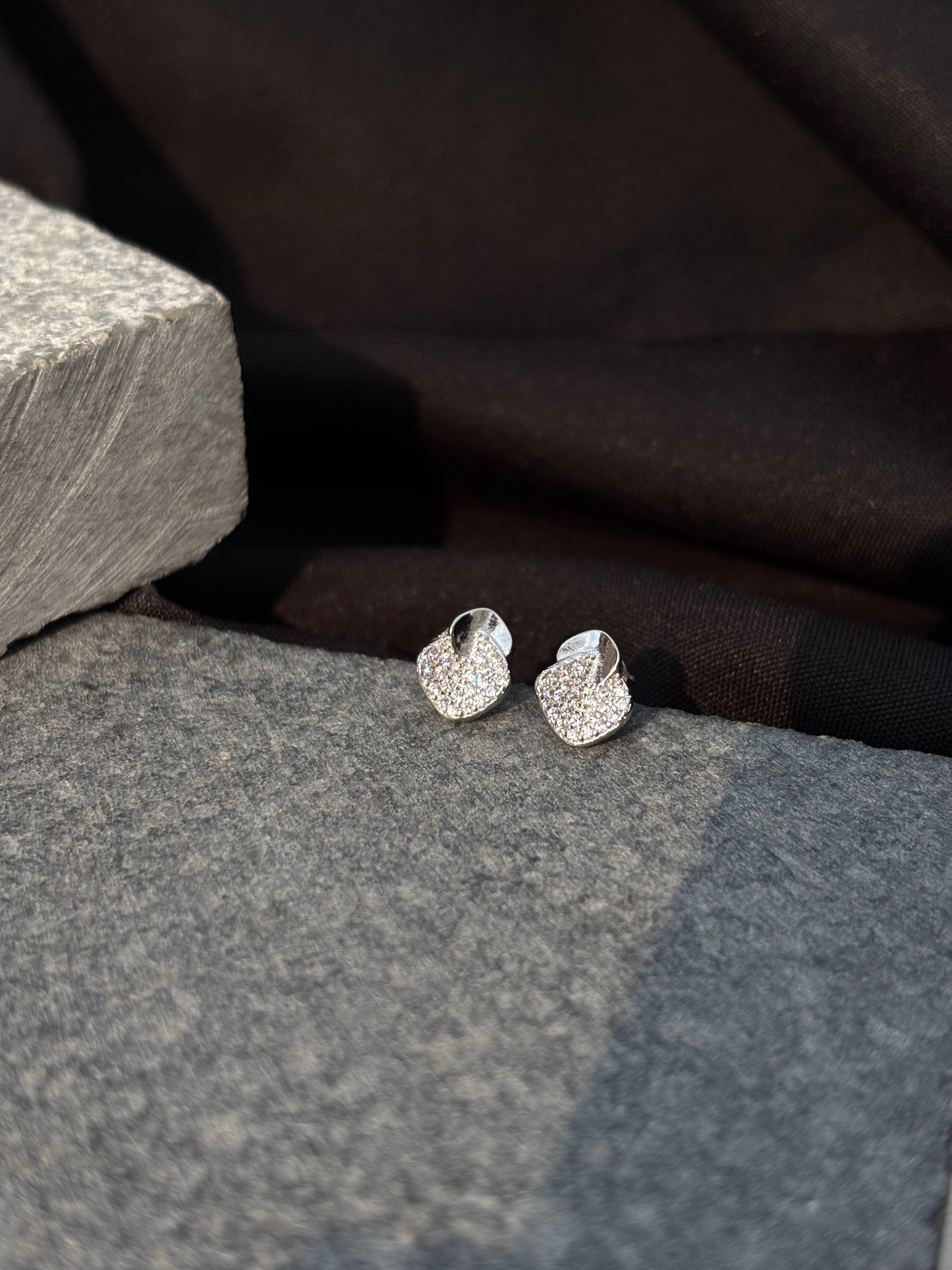 Square Pavé Studs