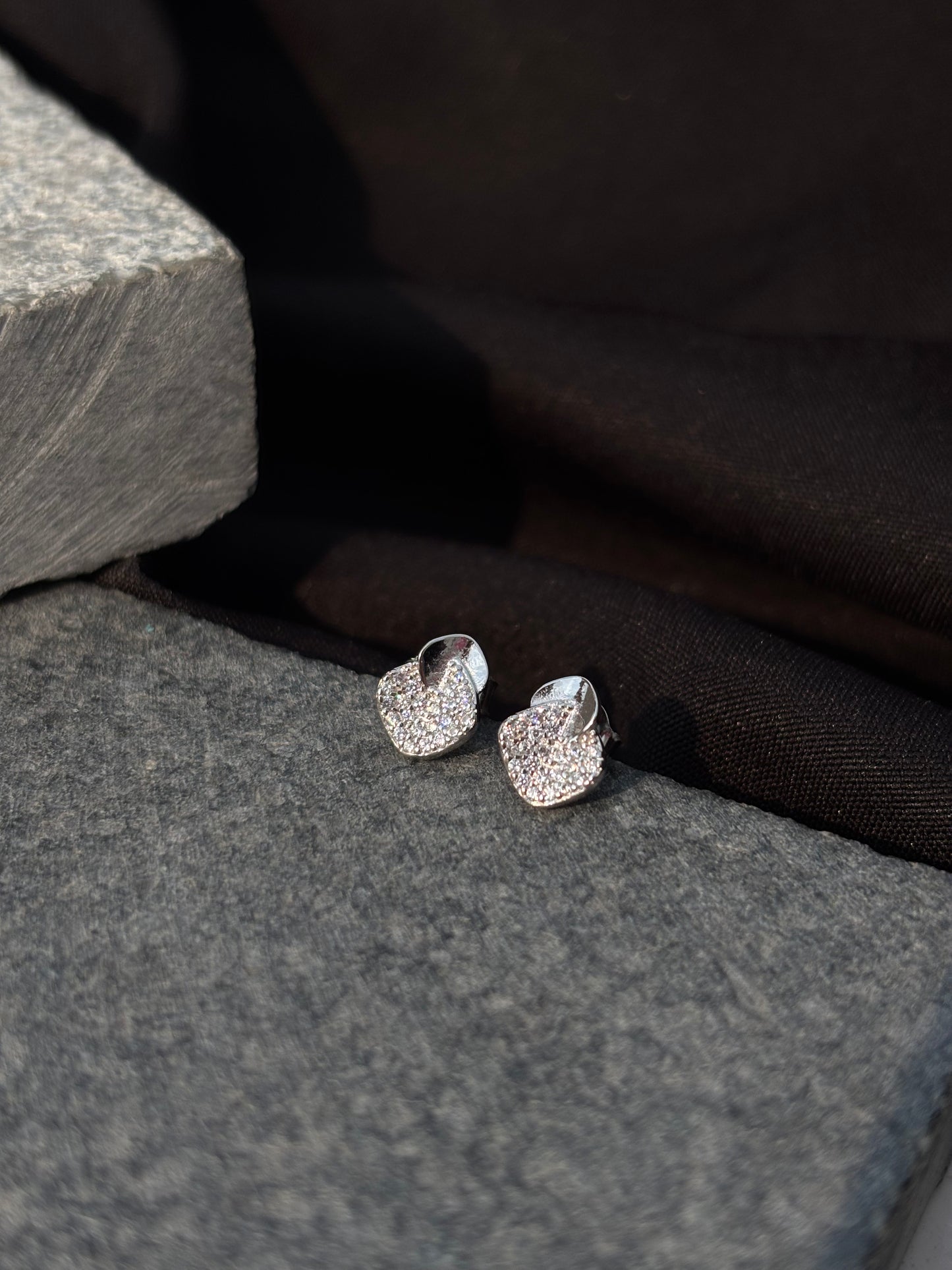 Square Pavé Studs