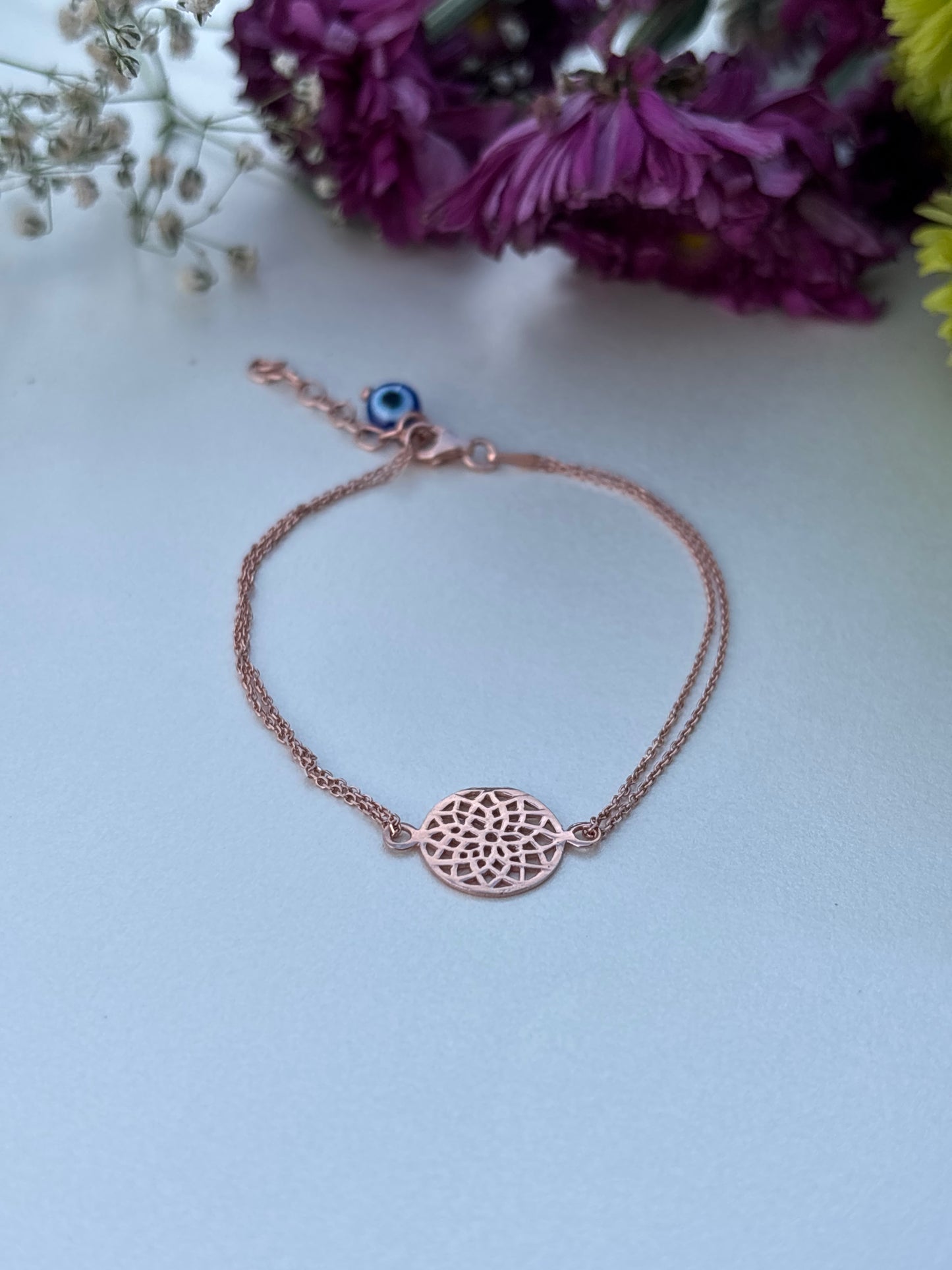 Rose Gold Mandala Bracelet
