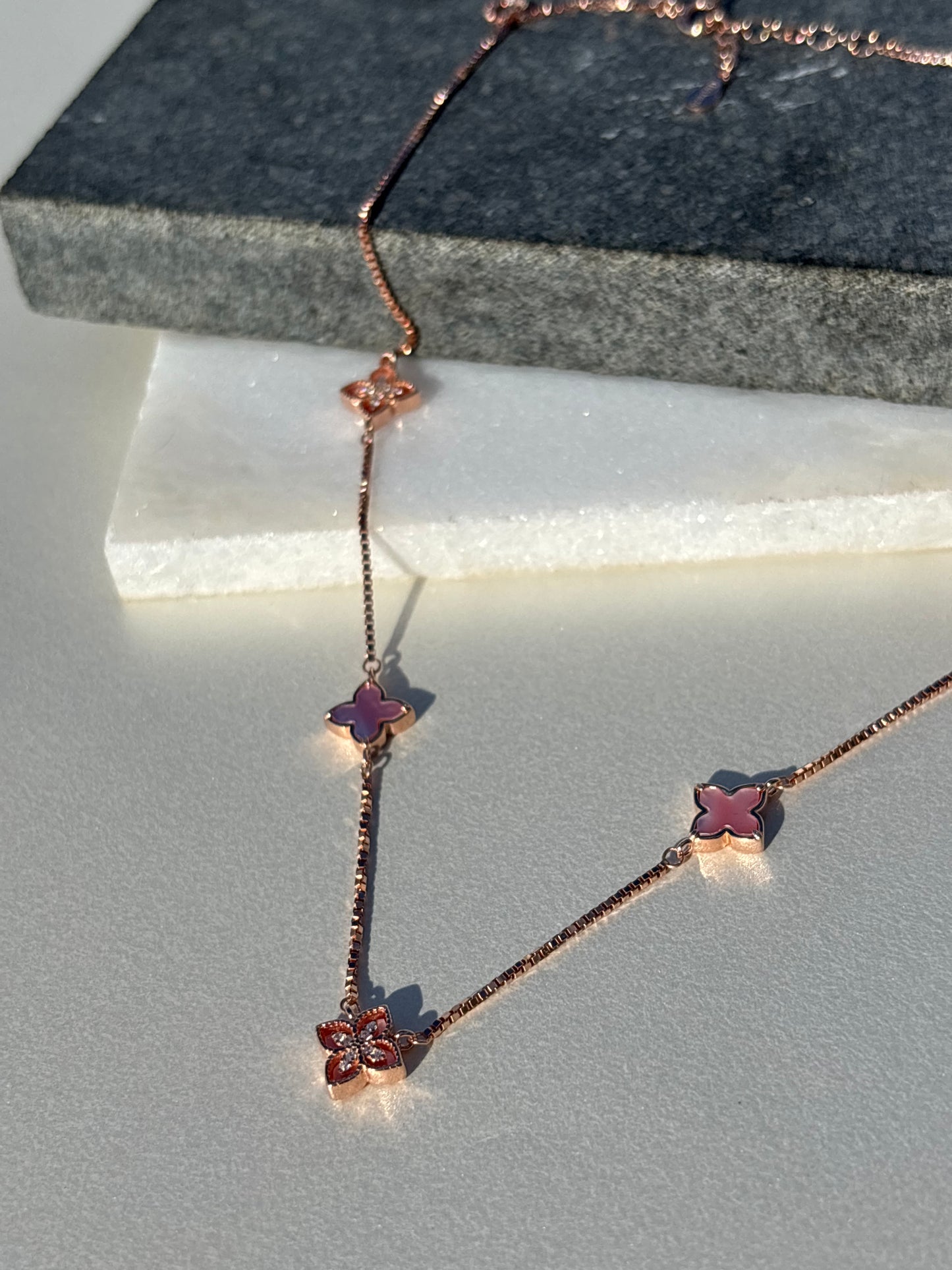 Blush Clover Necklace