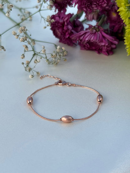 Rose Gold Bead Bracelet