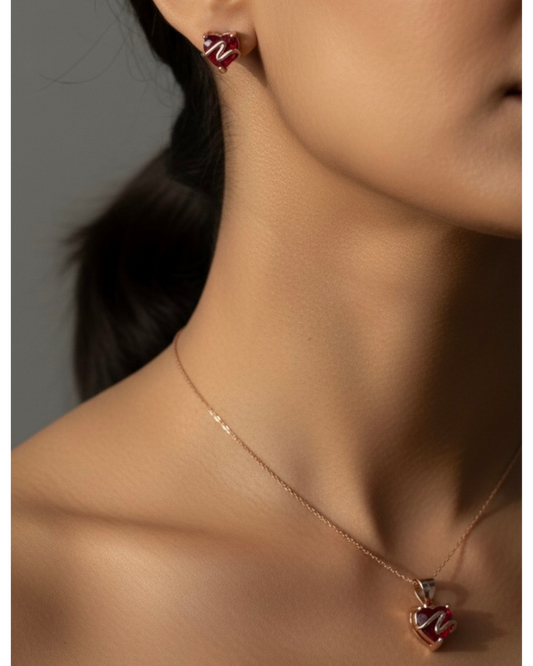 Rose Gold Geometric Studs