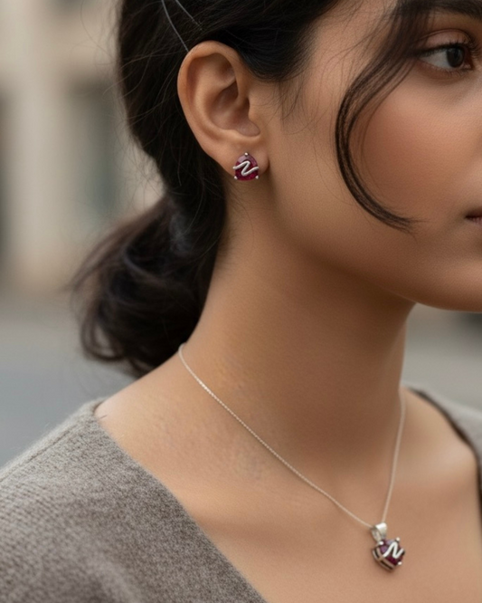 Silver Geometric Studs